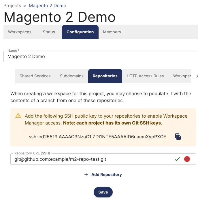 Add Repository Button