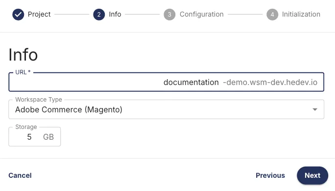 Basic configuration step